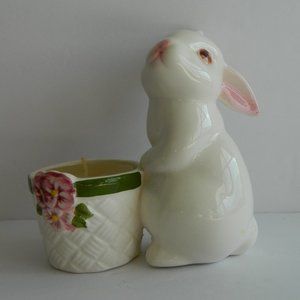 Easter Bunny Candle Holder Rabbit Avon 1980
